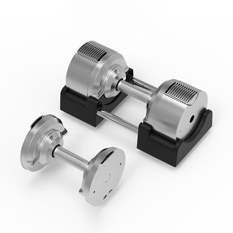 Adjustable Dumbbell Pair 40Kg - Gümüş Renkli Ayarlanabilir Elektrokaplama Dambıllar 41.5kg