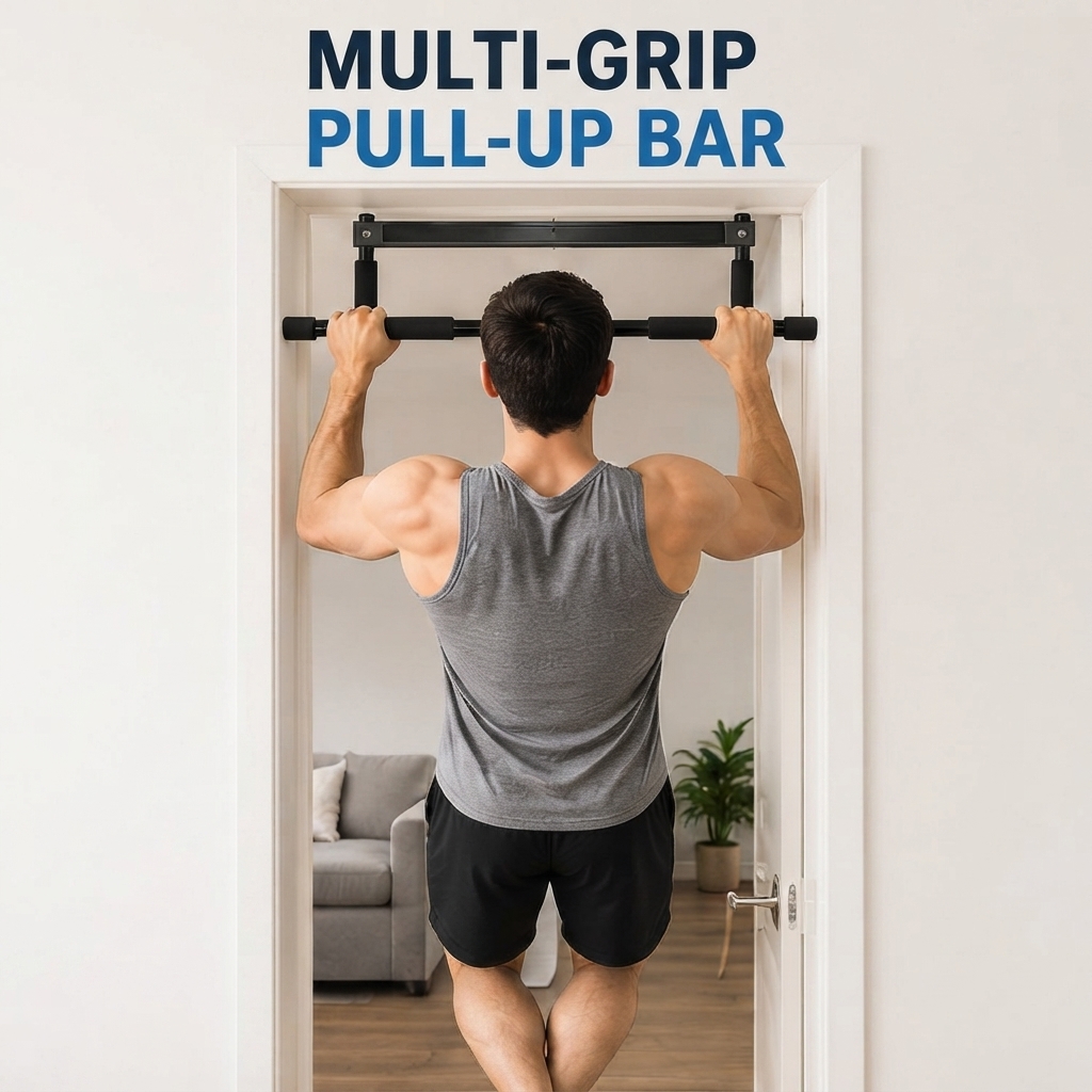 Door Pull Up Bar No Screw - Çok Fonksiyonlu Kapı Çubuğu, Vidasız Çekme