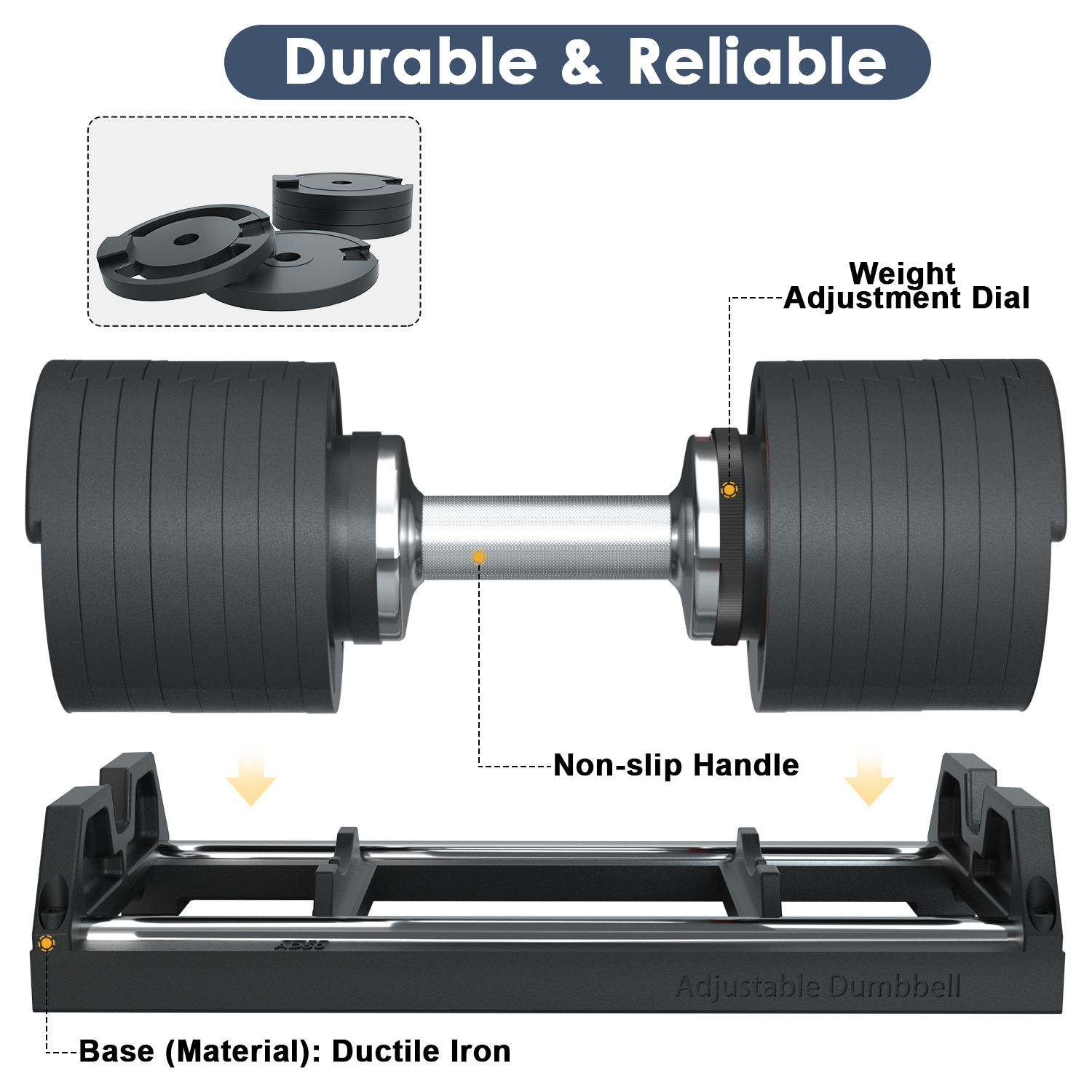2026 Ticari Spor Salonu Ekipma - Adjustable Dumbbell Pair 40Kg incelemesi ve fiyatı