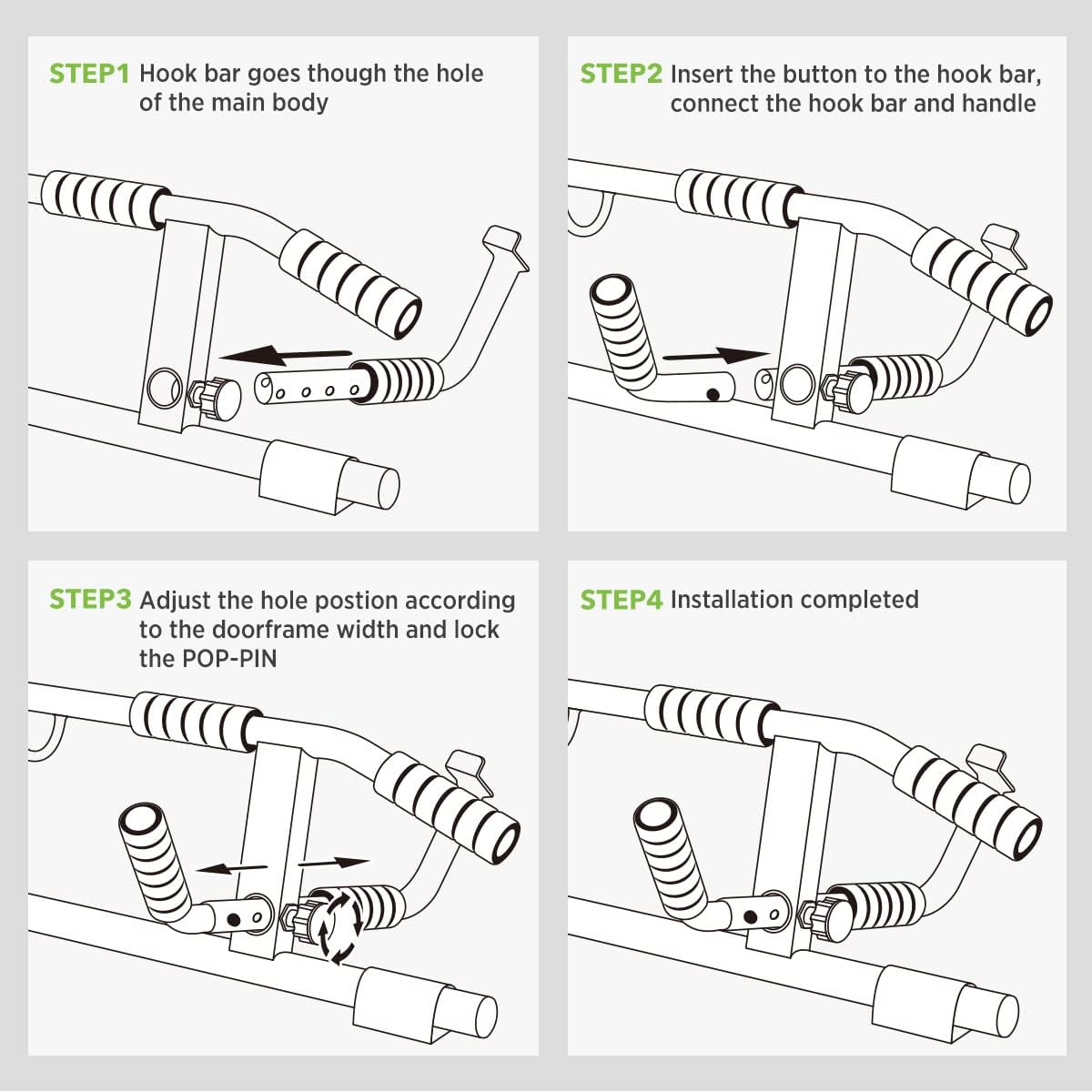 Kapı Kasası İçin Vidasız Barfi - Door Pull Up Bar No Screw incelemesi ve fiyatı