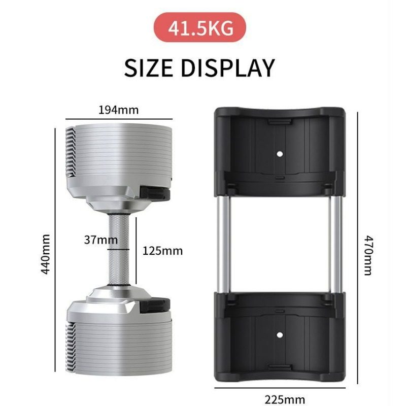 Gümüş Renkli Ayarlanabilir Ele - Adjustable Dumbbell Pair 40Kg incelemesi ve fiyatı