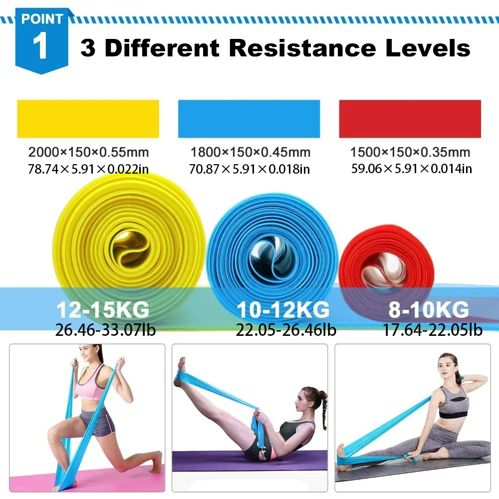 4 adet/takım elastik Fitness b - Pilates Bar Kit With Resistance Bands incelemesi ve fiyatı